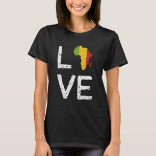 Camiseta Ame a África Mês da História Negra Afro-Americano
