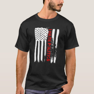 Camiseta Ame A América Eu Odeio A Política Engraçada Bandei