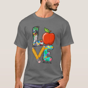Camiseta Ame A Apreciação Do Professor De Volta Ao Professo