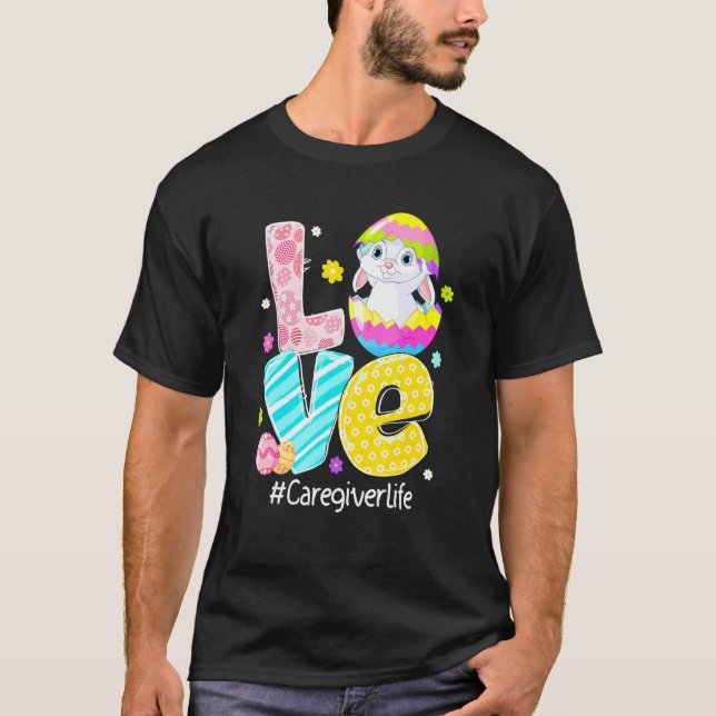 Camiseta Ame A Enfermeira Da Vida Enfermeira Coelhinha Ouve (Frente)
