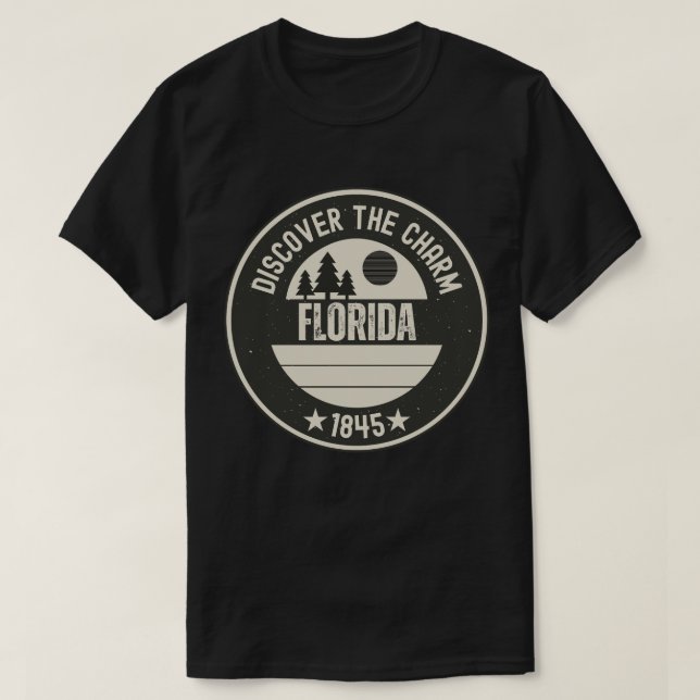 Camiseta Ame a Flórida - Souvenir de Mapa da FL Fofo  (Frente do Design)