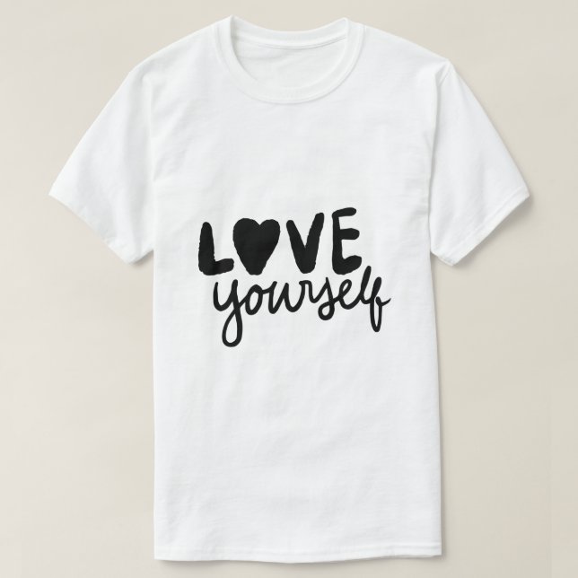 Camiseta Ame a Si Mesmo – Tipografia de Autocuidado (Frente do Design)