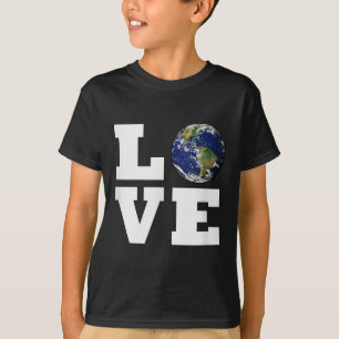 Camiseta Ame A Terra _ Amor Mundial Proteção Ambiental