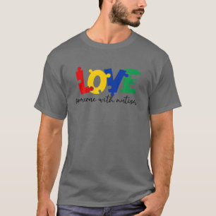Camiseta Ame Alguém Com Quebra-cabeça Autismo Peças Autismo