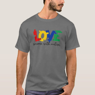 Camiseta Ame Alguém Com Quebra-cabeça Autismo Peças Autismo