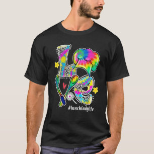 Camiseta Ame Apple Tie Dye Lunch Lady Life De Volta À Escol