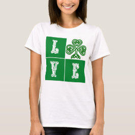Camiseta Ame Corações Celtas de Shamrock