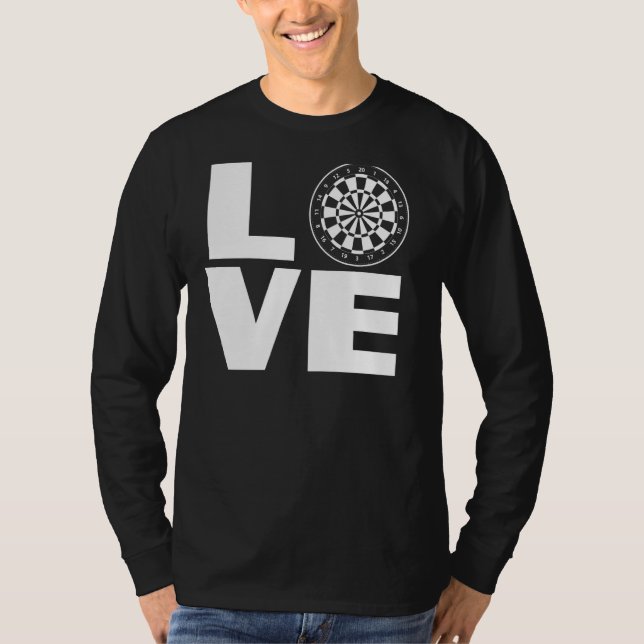 Camiseta Ame Dartboard Darts Player Dart Team Jogando Dar D (Frente)