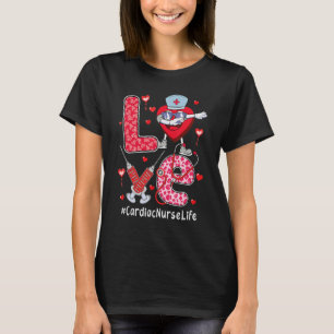 Camiseta Ame Enfermeiro Cardíaco Estetoscópio Valentine Day