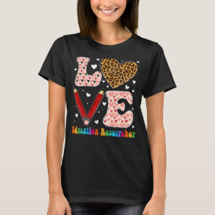 Camiseta Ame Heart Education Pesquisador Leopard Xadrez Val