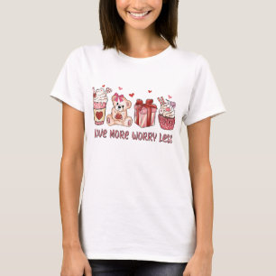 Camiseta Ame Mais Preocupada Menos Dia de os namorados