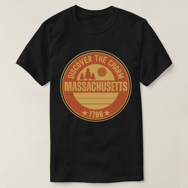 Camiseta Ame Massachusetts - Presente Fofo do Estado de MA (Frente do Design)