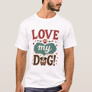 Camiseta Ame Me Ame Meu Cachorro Vintage Impressão de Pata