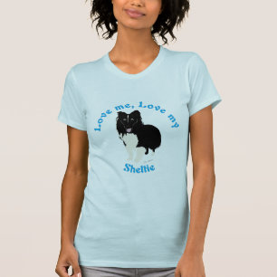 Camiseta Ame-me, ame-o meu Sheltie