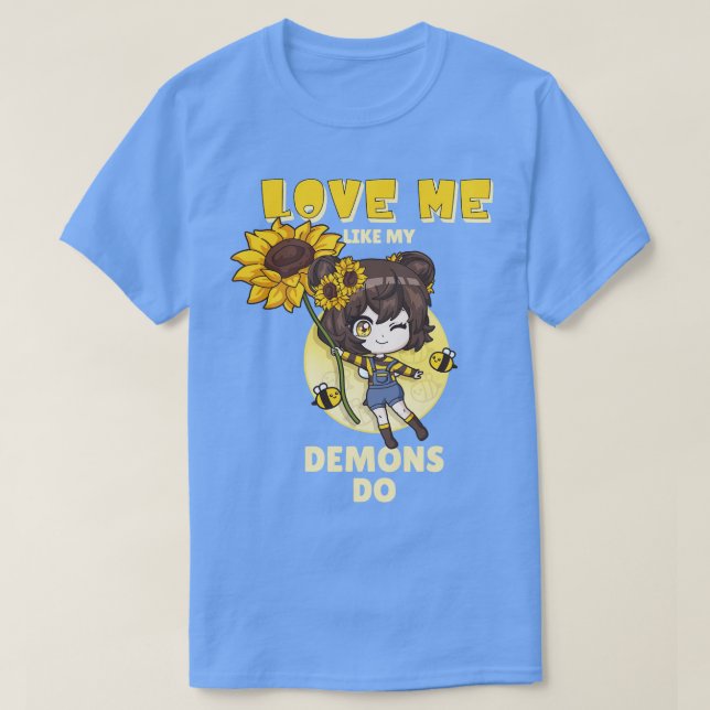 Camiseta Ame-Me Como Os Meus Demônios Fazem 8 (Frente do Design)