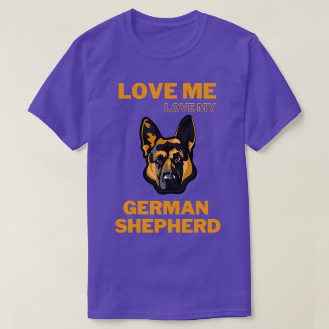 Camiseta Ame-me e ame meu german shepherd (Frente do Design)