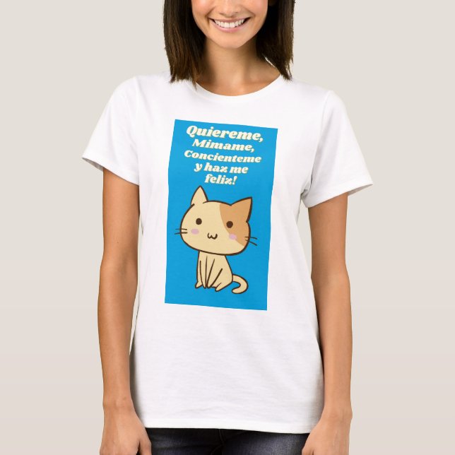 Camiseta ame-me e faça-me feliz (Frente)