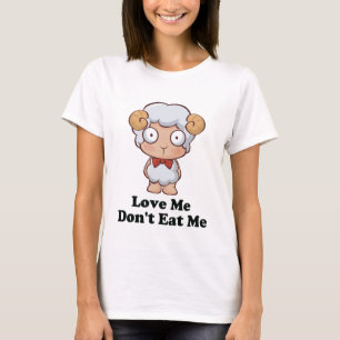 Camiseta Ame-me Não Coma Design de Ovelha