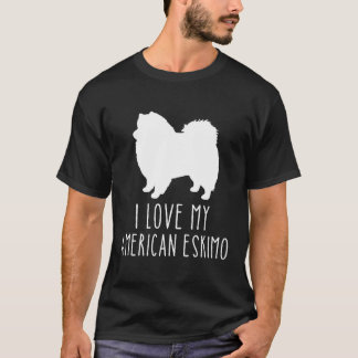 Camiseta Ame Meu Cachorro Esquimó Americano Criou Esquimó A