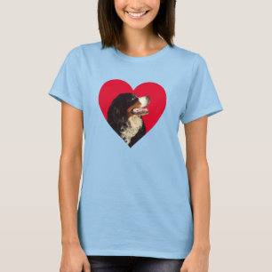 Camiseta Ame meu cão de montanha de Bernese