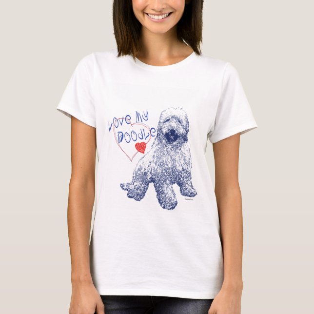 Camiseta Ame meu Doodle (Frente)