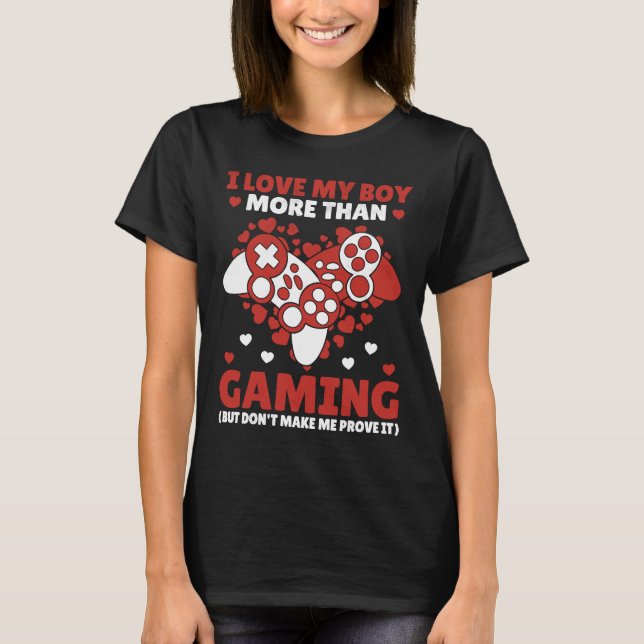 Camiseta Ame Meu Garoto Jogando Mulheres Dia de os namorado (Frente)