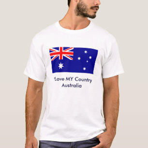 Camiseta Ame MEU jGibney da bandeira de Austrália do país O