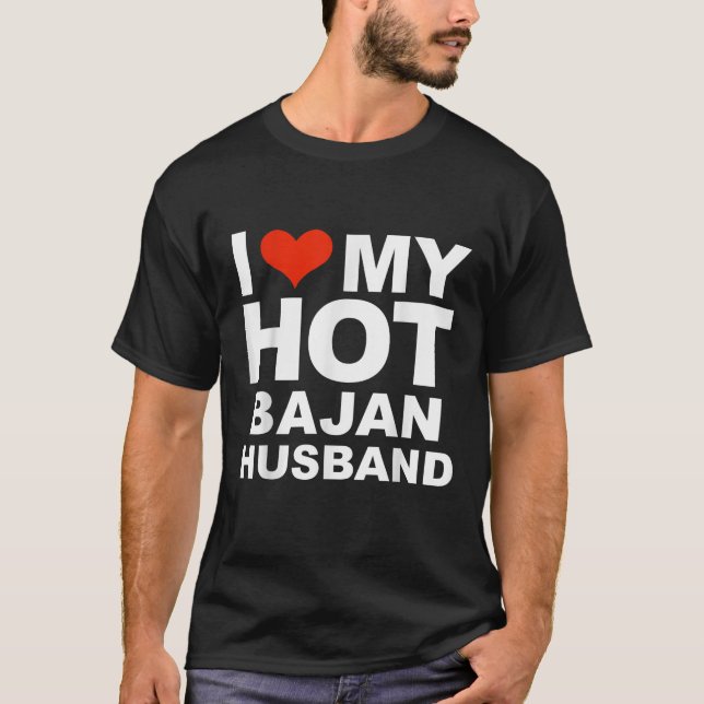 Camiseta Ame Meu Marido Bajan Quente Casou-Se Com Casamento (Frente)