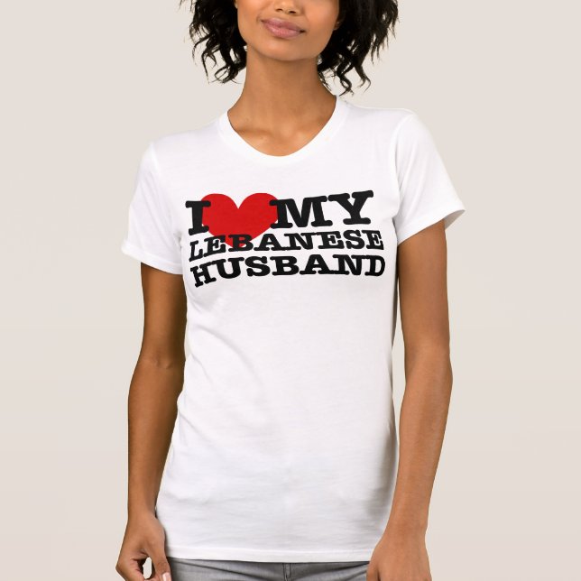 Camiseta Ame meu marido libanês (Frente)