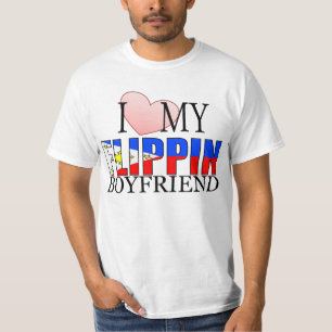 Camiseta Ame meu namorado de Flippin (o filipino)