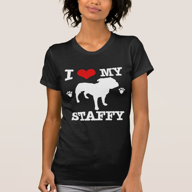 Camiseta Ame meu staffy (Frente)