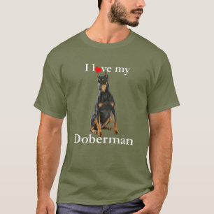 Camiseta Ame meu t-shirt do Doberman