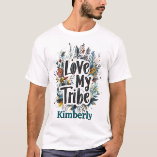 Camiseta Ame Minha Tribo Bohemian Tea Name Personalizado