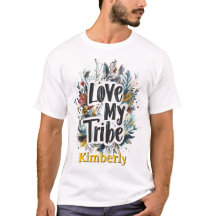 Ame Minha Tribo Bohemian Yellow Name Tshirt Person