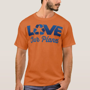 Camiseta Ame nosso planeta Reuse Reciclar de Marinho Azul