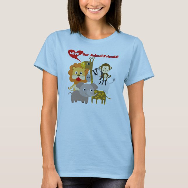 Camiseta Ame nossos amigos animais (Frente)