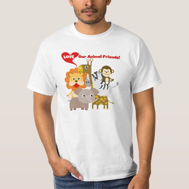 Camiseta Ame nossos amigos animais (Frente)