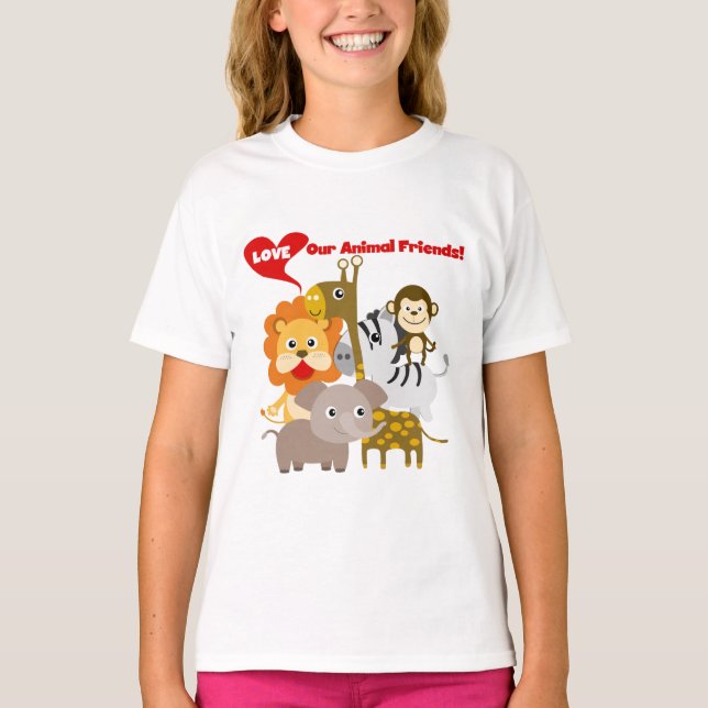 Camiseta Ame nossos amigos animais (Frente)