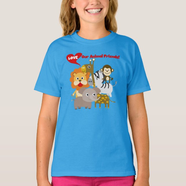 Camiseta Ame nossos amigos animais (Frente)