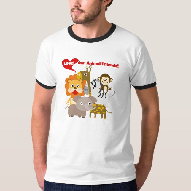 Camiseta Ame nossos amigos animais (Frente)