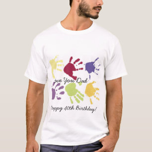 Camiseta Ame-o aniversário de 40 anos feliz do pai! T-shir