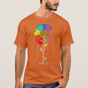Camiseta Ame o autismo dos professores de arte Dia de os na