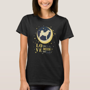 Camiseta Ame O Cachorro Norueguês Buhund À Lua