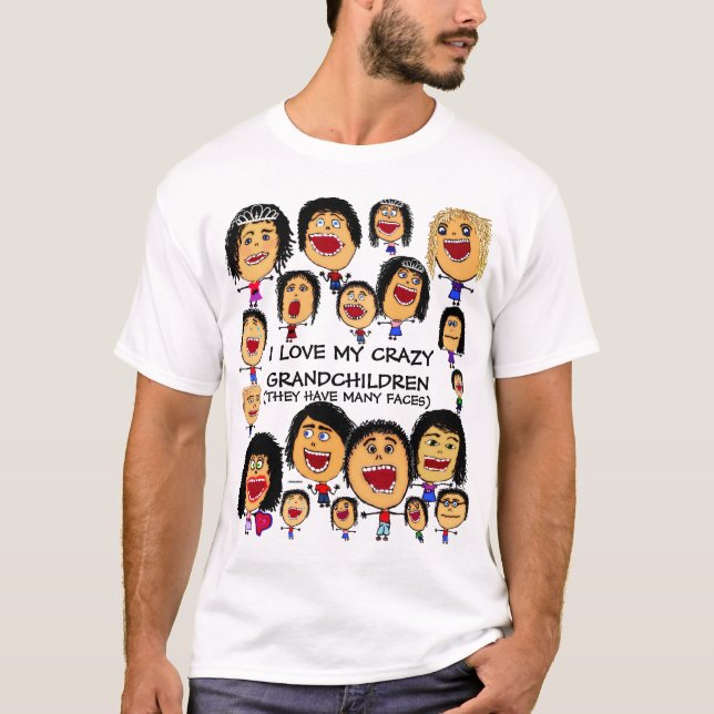 Camiseta Ame O Cartoon Dos Meus Avós Loucos (Frente)