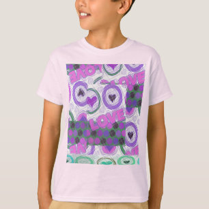 Camiseta Ame o coração calorosamente sentimento sentimental