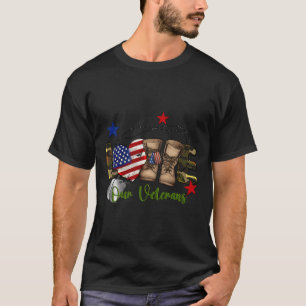 Camiseta Ame o Dia dos Nossos Veteranos Orgulhosa Bandeira 