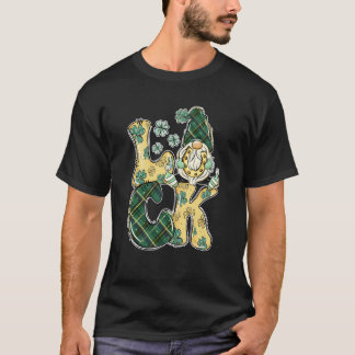 Camiseta Ame o Gnome do Dia de São Patrício C Trevo Sortudo