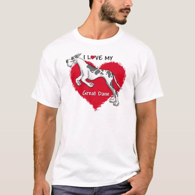 Camiseta Ame o Harlequin Great Dane (Frente)