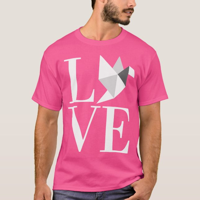 Camiseta Ame o hobby da Arte Japonesa Origami (Frente)