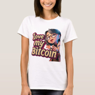 Camiseta Ame O Meu Cartoon De Bitmoney